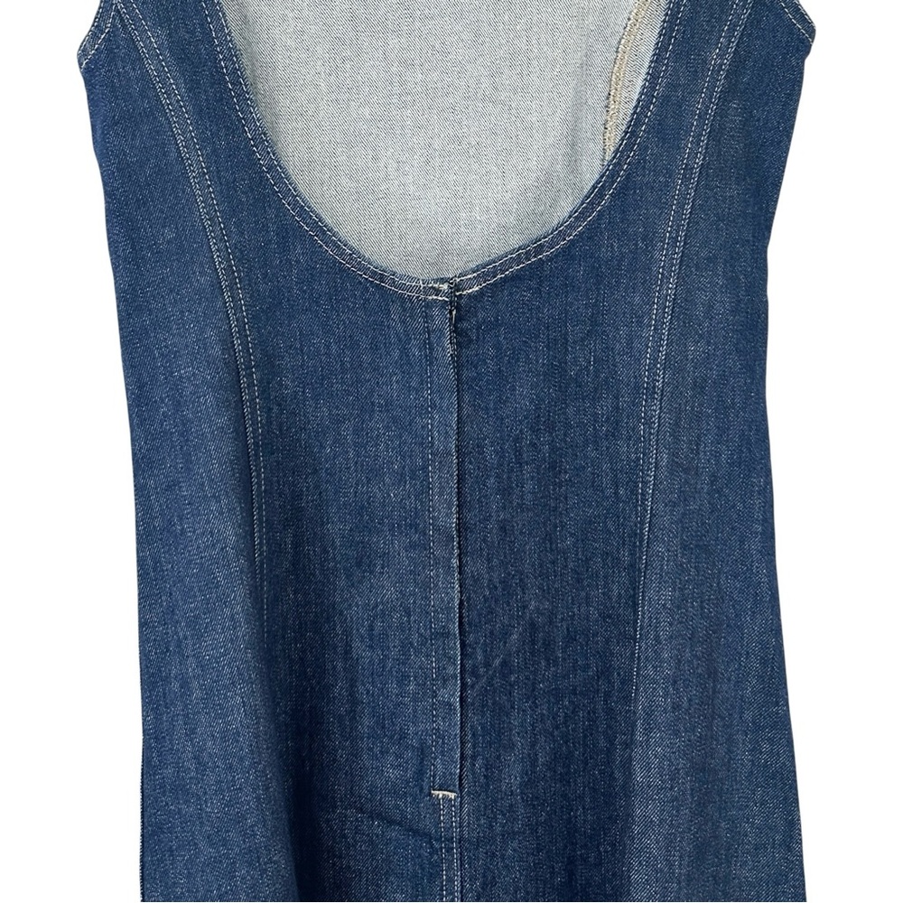 Alexa Chung x Madewell Limited Edition Dark Wash Blue Denim Tank Midi Dress sz 4 - Picture 8 of 13